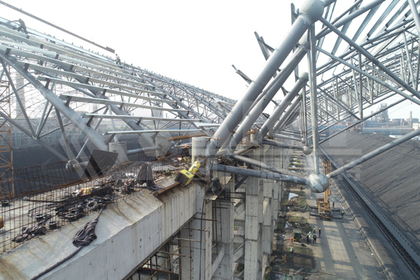 Synchronous Pushing and Installation of Steel Structure Roofs for Steel Mill Coal Storage Yards