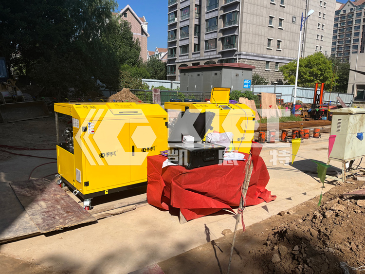 Construction site of high-rise building lifting correction
