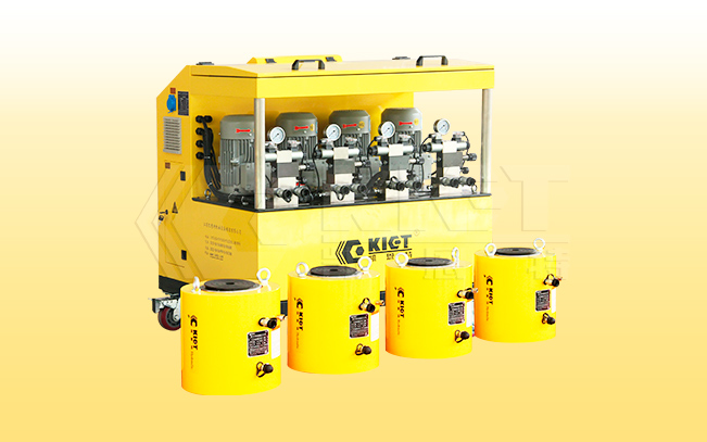 Variable frequency control synchronous lifting hydraulic system is applied in various scenarios such as bridge lifting, building movement, offshore equipment weighing, and power facility lifting