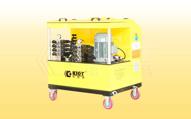 Intelligent control synchronous lifting hydraulic system is used for the synchronous lifting of Bridges to replace rubber bearings and the fine adjustment of large equipment installation