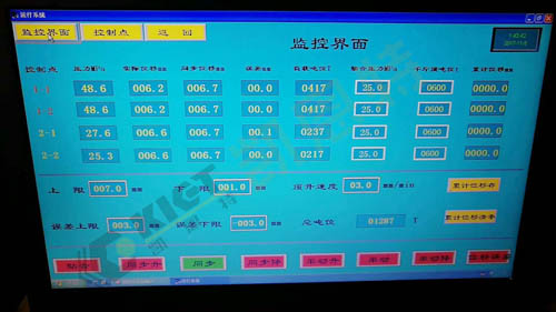Frequency conversion synchronous lifting system operation interface
