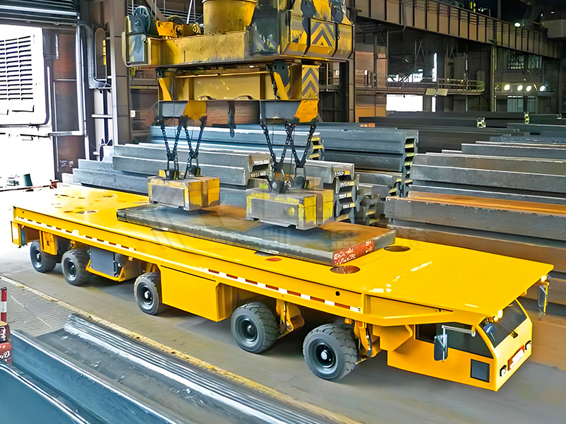 SPMT Used For Relocating Ship Steel Plates Within The Shipyard