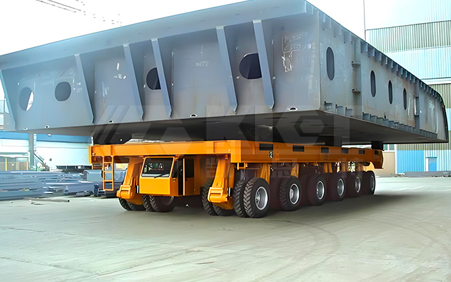 SPMT For Relocating Ship Sections And Steel Plates In Shipyards