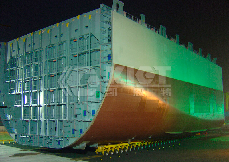 SPMT For Transporting Ship Sections Within The Shipyard