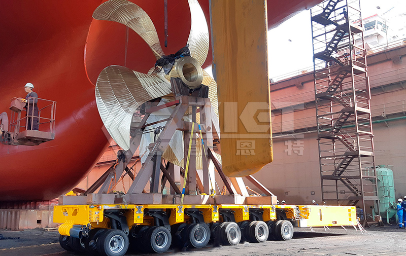 SPMT For Relocating And Positioning Ship Propellers