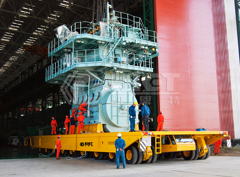SPMT For On-Site Assembly And Relocation Of Marine Diesel Engines