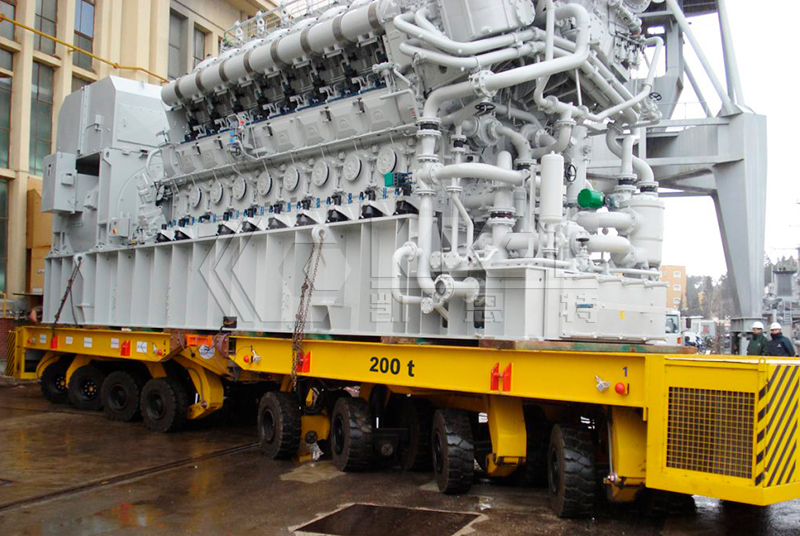 SPMT For On-Site Assembly And Relocation Of Marine Diesel Engines