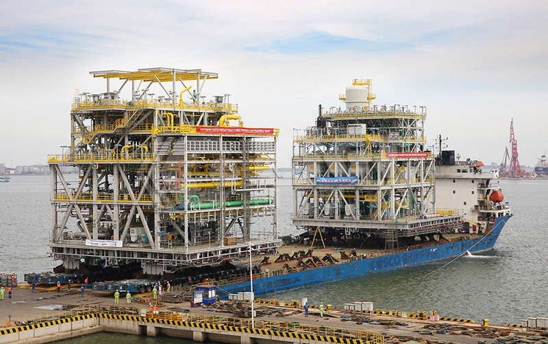 SPMT For Relocating Offshore Drilling Platform Modules