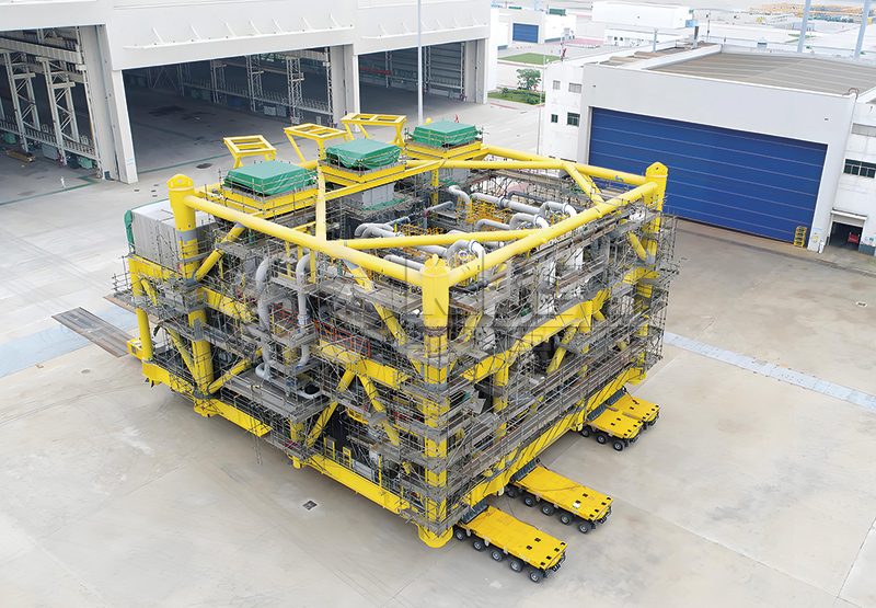 SPMT For Relocating Offshore Drilling Platform Modules