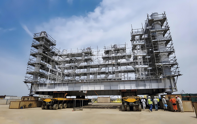 SPMT For Relocating Offshore Drilling Platform Modules