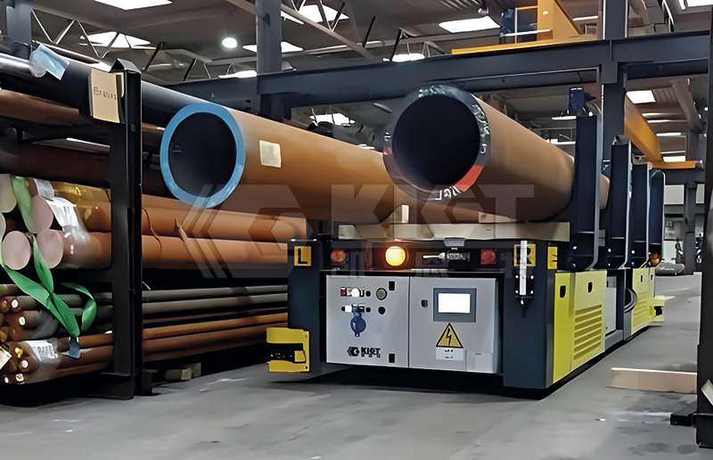 20T intelligent heavy duty transfer vehicle is used for the transportation of steel pipes