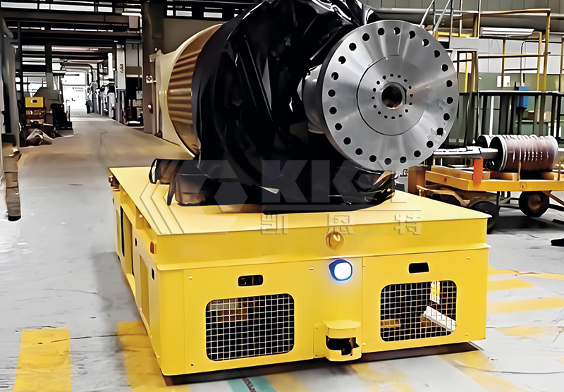 Intelligent heavy duty transfer vehicles are used for the transportation of large motors