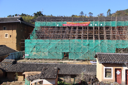 PLC Synchronized Lifting System applied in Wuyun Tower relocation/correction (Fujian heritage structure