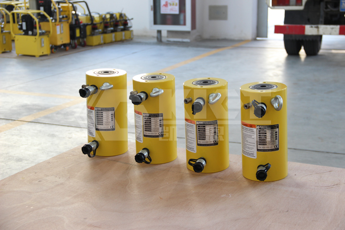 100 ton double acting large tonnage hydraulic jack specification size