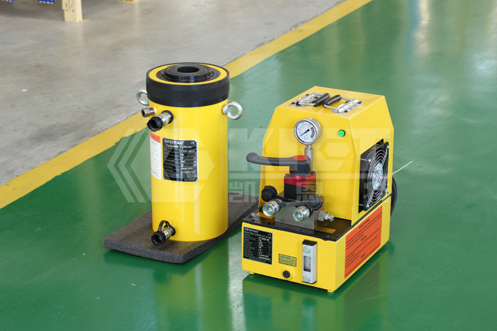 100 ton double acting hollow hydraulic jack specification size
