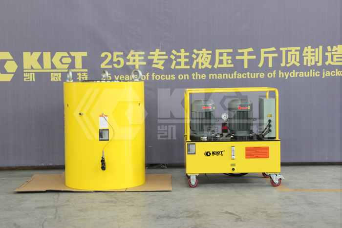 2000T high tonnage hydraulic cylinder is equipped with 5.5KW dual-motor electric hydraulic pump